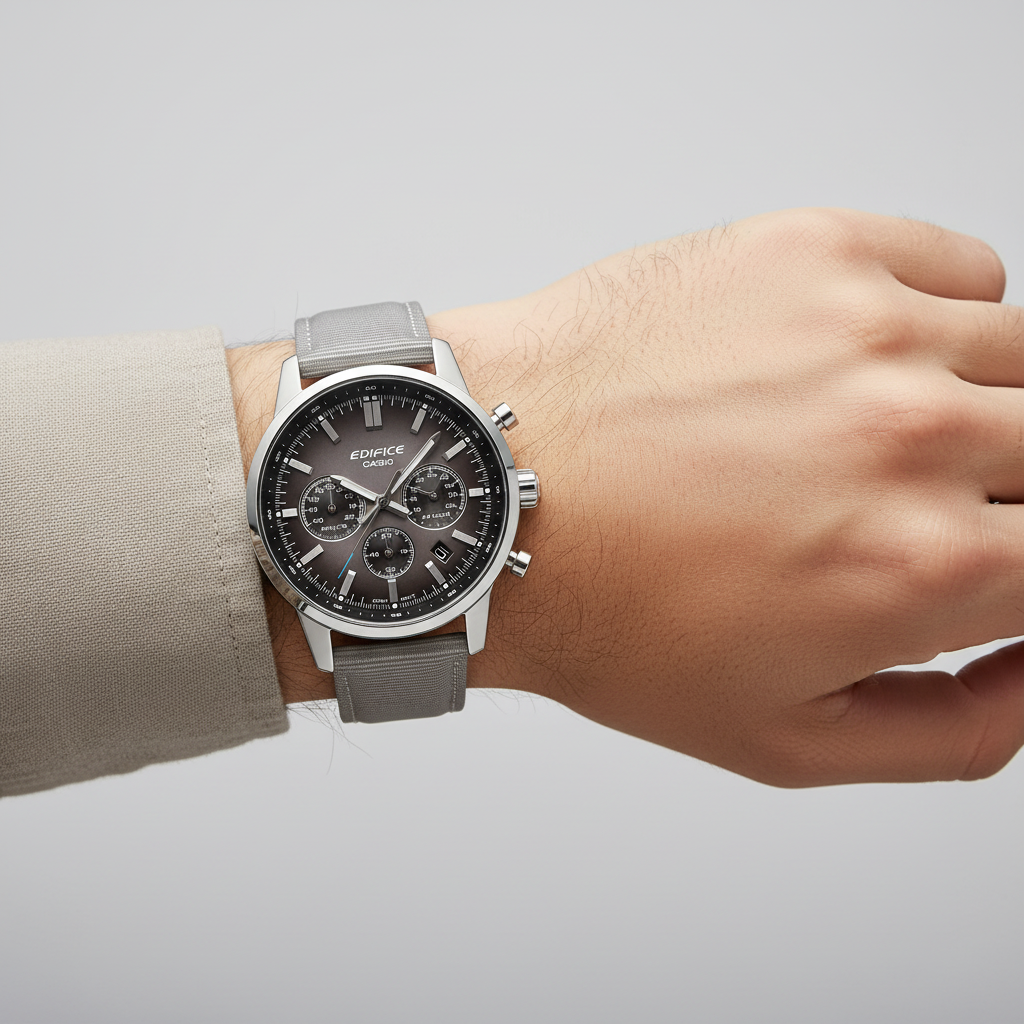 Casio Edifice EFR-575C-8A on wrist